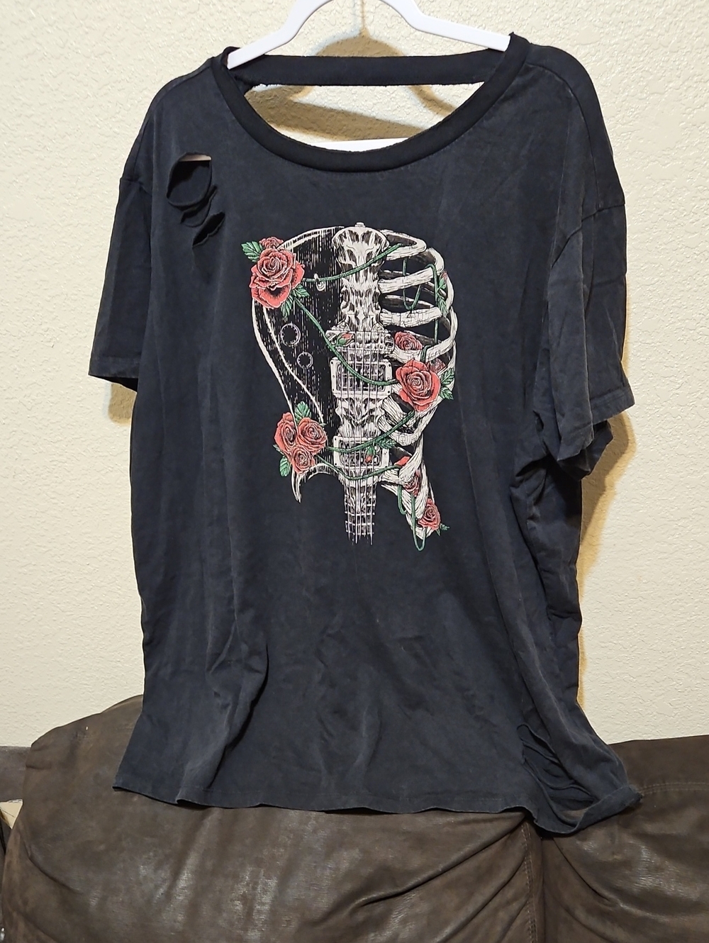 torrid Black Rose Ribcage Graphic Tee